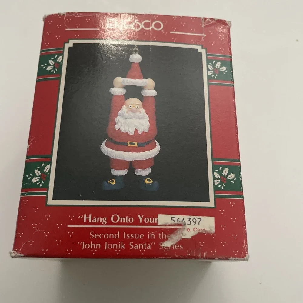 Enesco‎ Treasury John Jonik Santa Ornament Hang Onto Your Goodies 544397